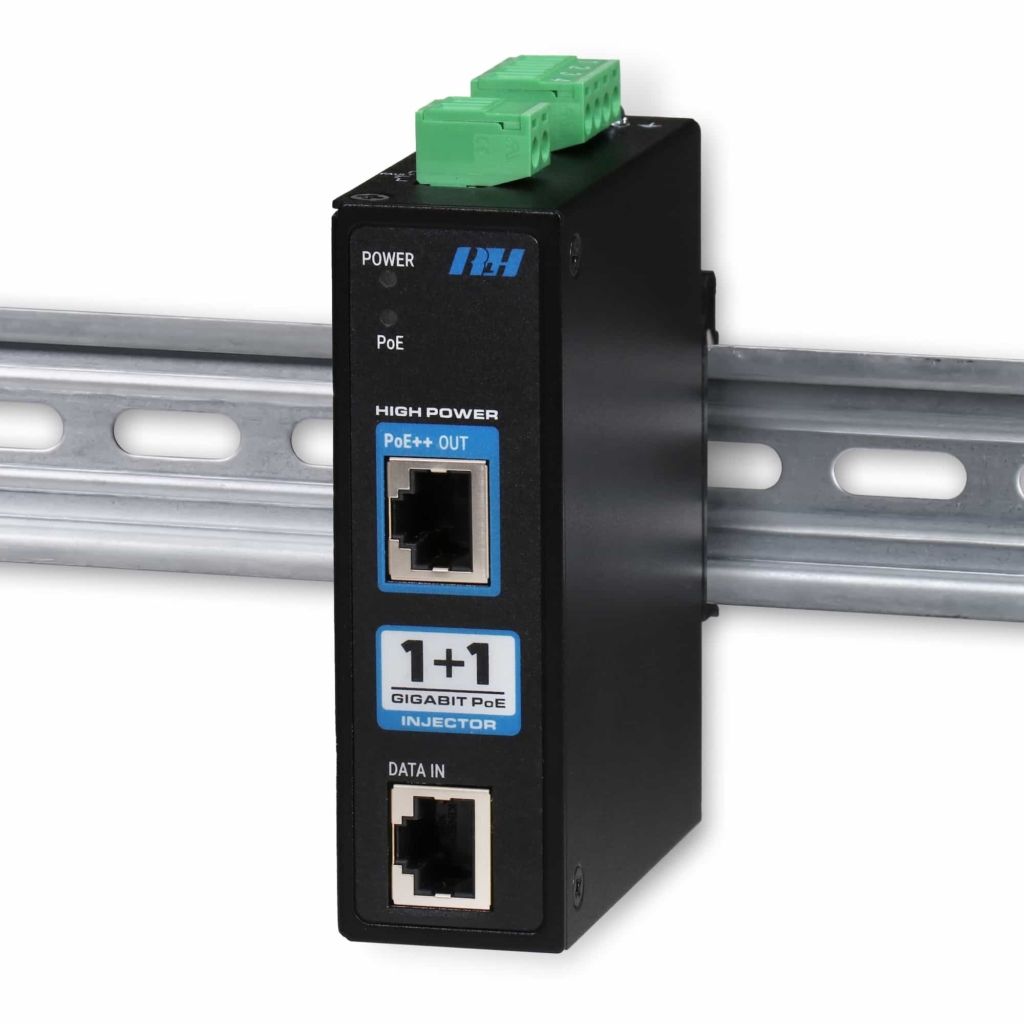 Industrial Ethernet Switches - Industrial Gigabit Ultra PoE++ Injector - DIN Mount