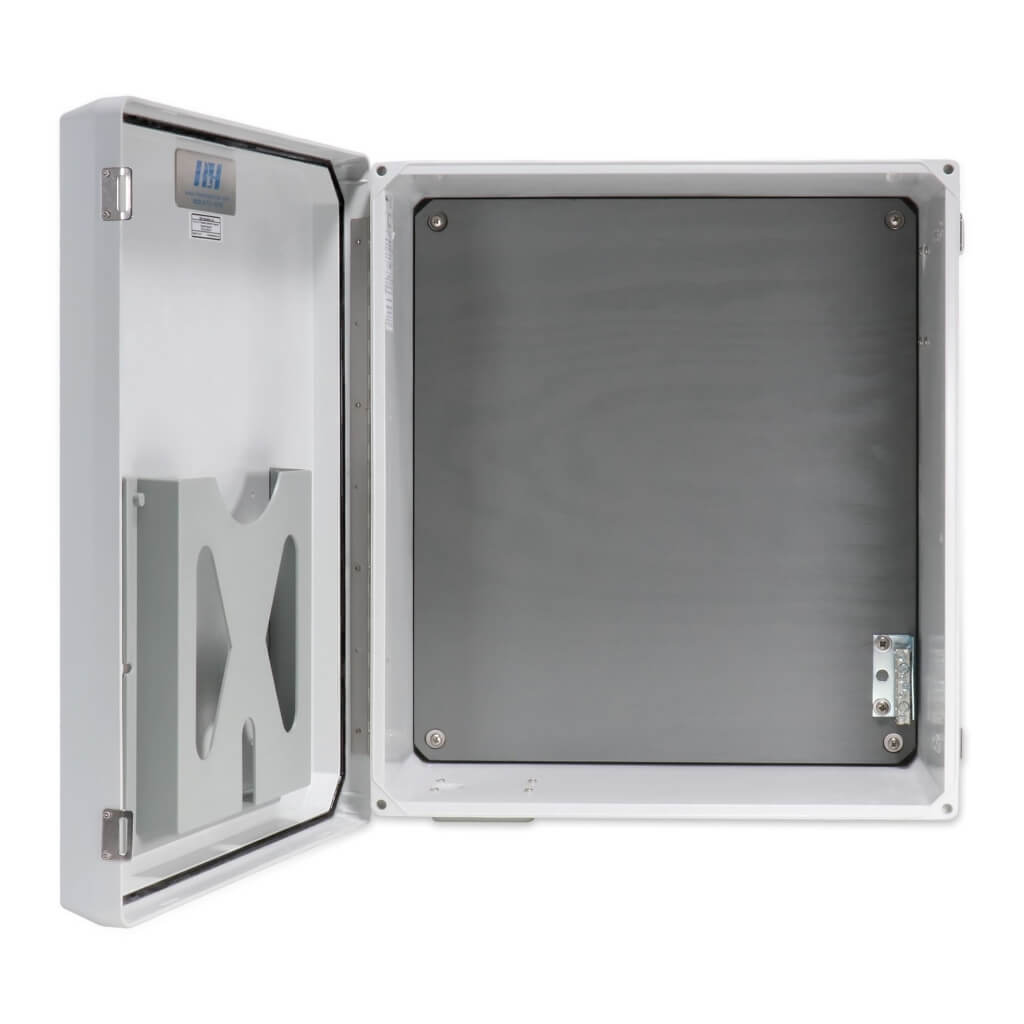 Enclosures - 18" x 16" x 10" Fiberglass Enclosure - Door Open