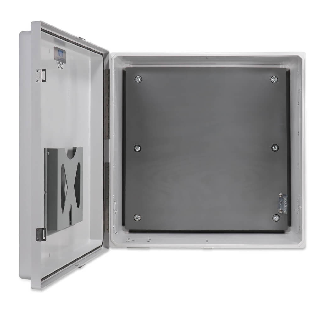 Enclosures - 24" x 24" x 10" Fiberglass Enclosure - Door Open