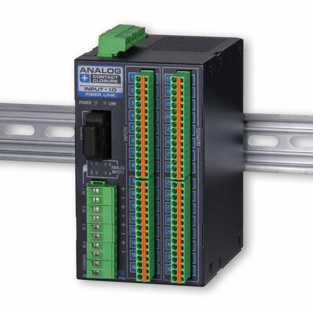 Industrial Media Converters - 4 Channel 4~20mA + 16 Channel Contact Closure IO Fiber Converter