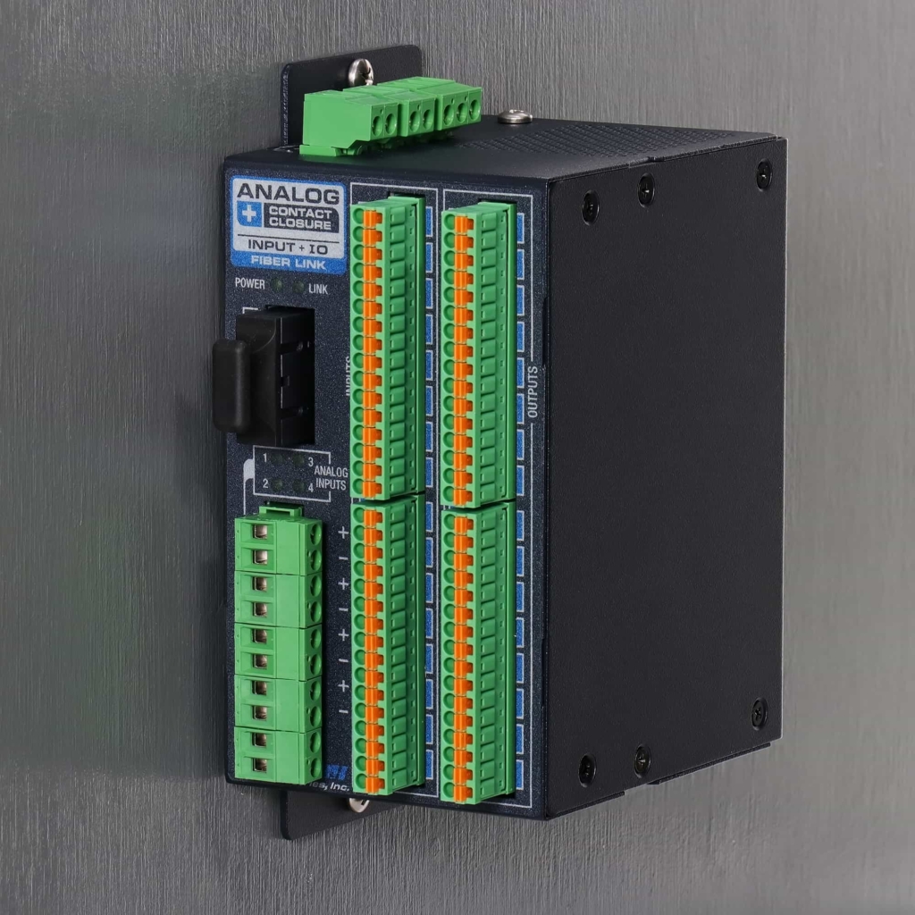 Industrial Media Converters - 4 Channel 4~20mA + 16 Channel Contact Closure IO Fiber Converter