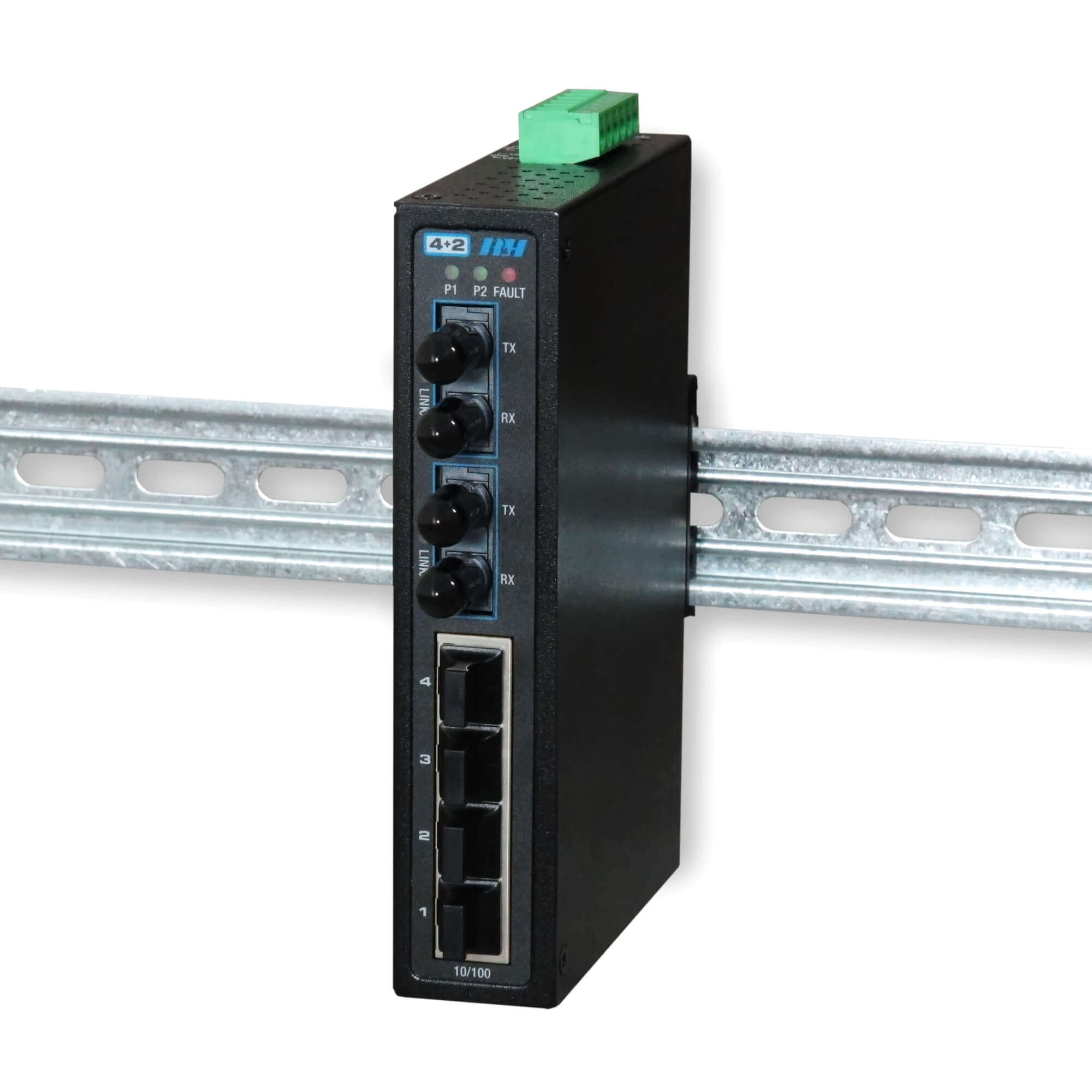 2 ports fibre optique et 4 port Ethernet RJ45 commutateur à fibres