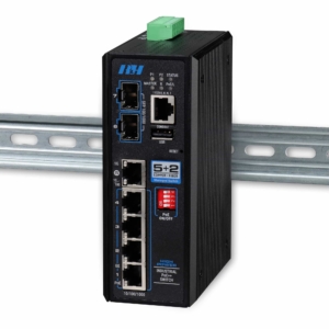 Industrial Ethernet Switches - 5+2 Managed Gbit SFP PoE++ Switch - DIN Mount