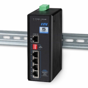 Industrial Ethernet Switches - 5 Port Gigabit Ultra PoE++ Switch - DIN Mount