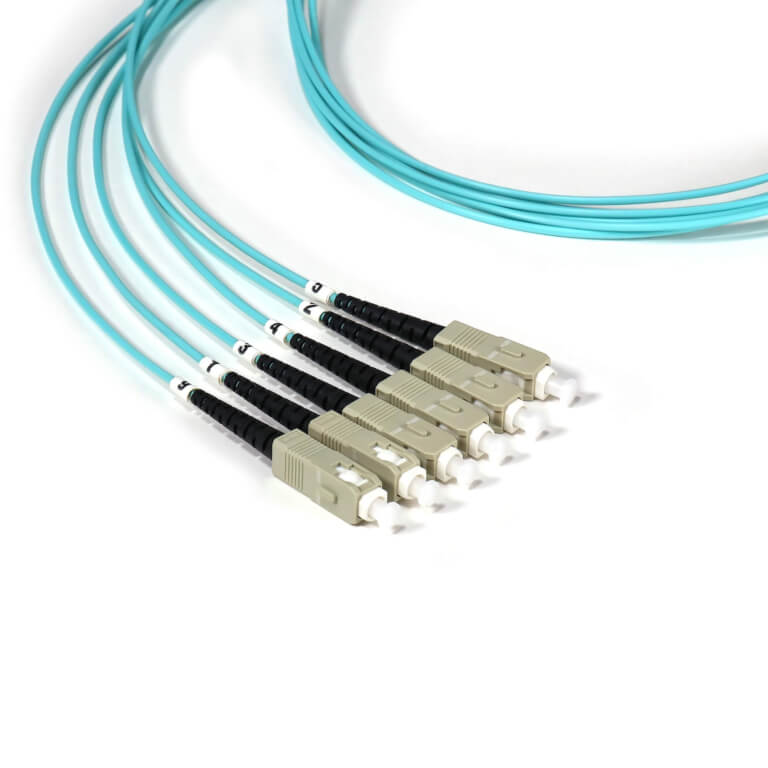 Preterminated Fiber Optic Cable, Indoor/Outdoor, 6F, Multimode OM3, SC ...