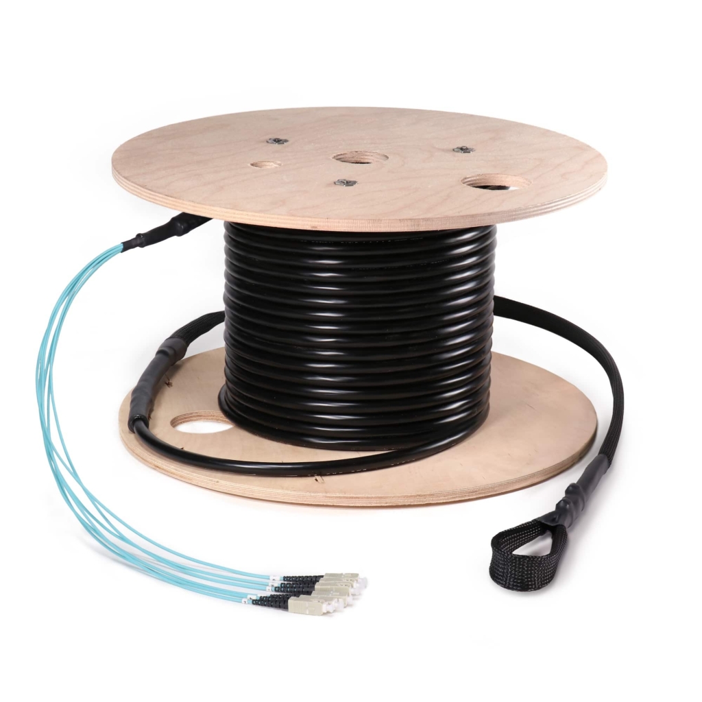 Fiber Cable Assembly, OSP Armored, SC, Multimode, OM3
