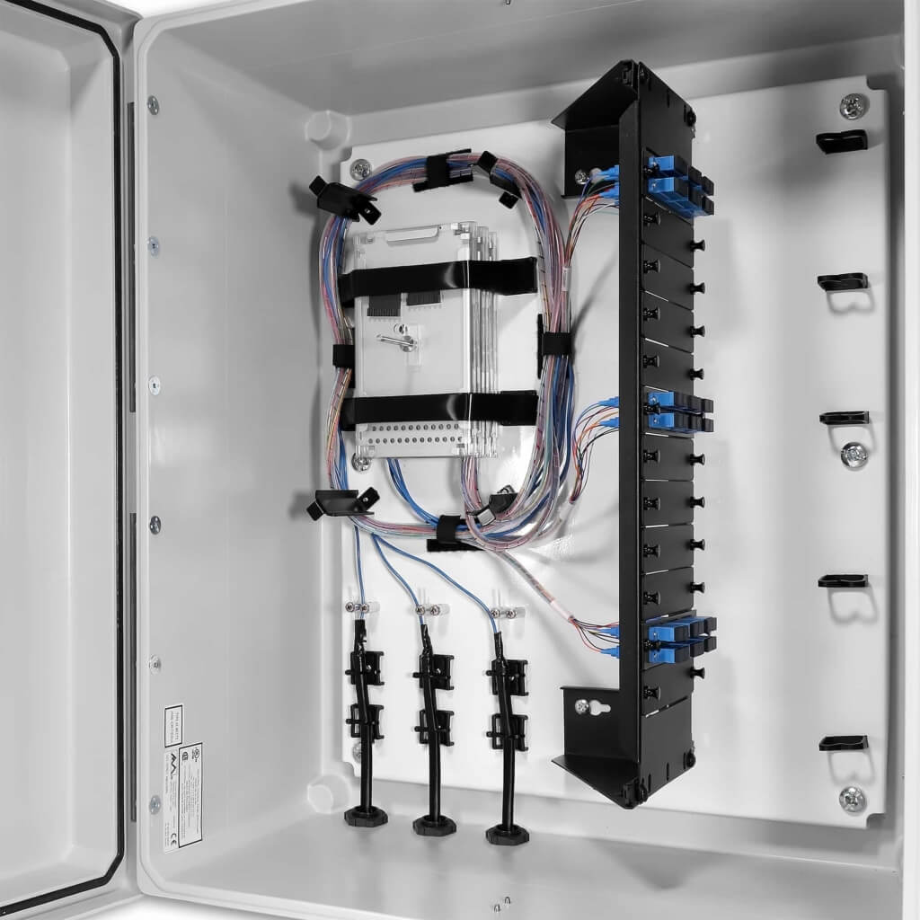 Fiber Patch Panels - Hippo 12 Plate Fiber Patch Panel Example Installation