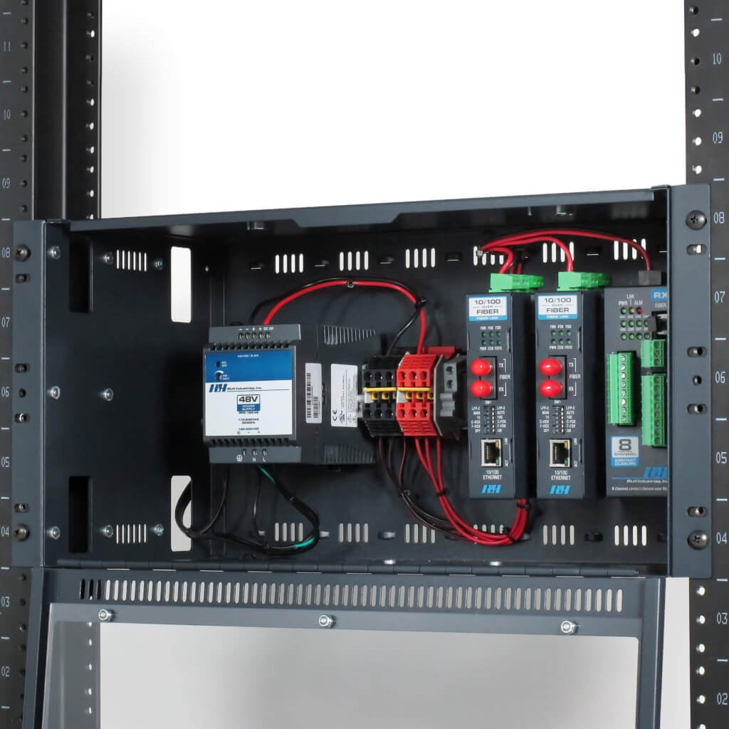 Stand Alone Fiber Optic Converters in Rack Mount Bracket